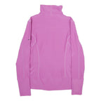 NIKE Womens Pink Jacket M Polyester Blend Plain Zip Casual Sportswear Activewear