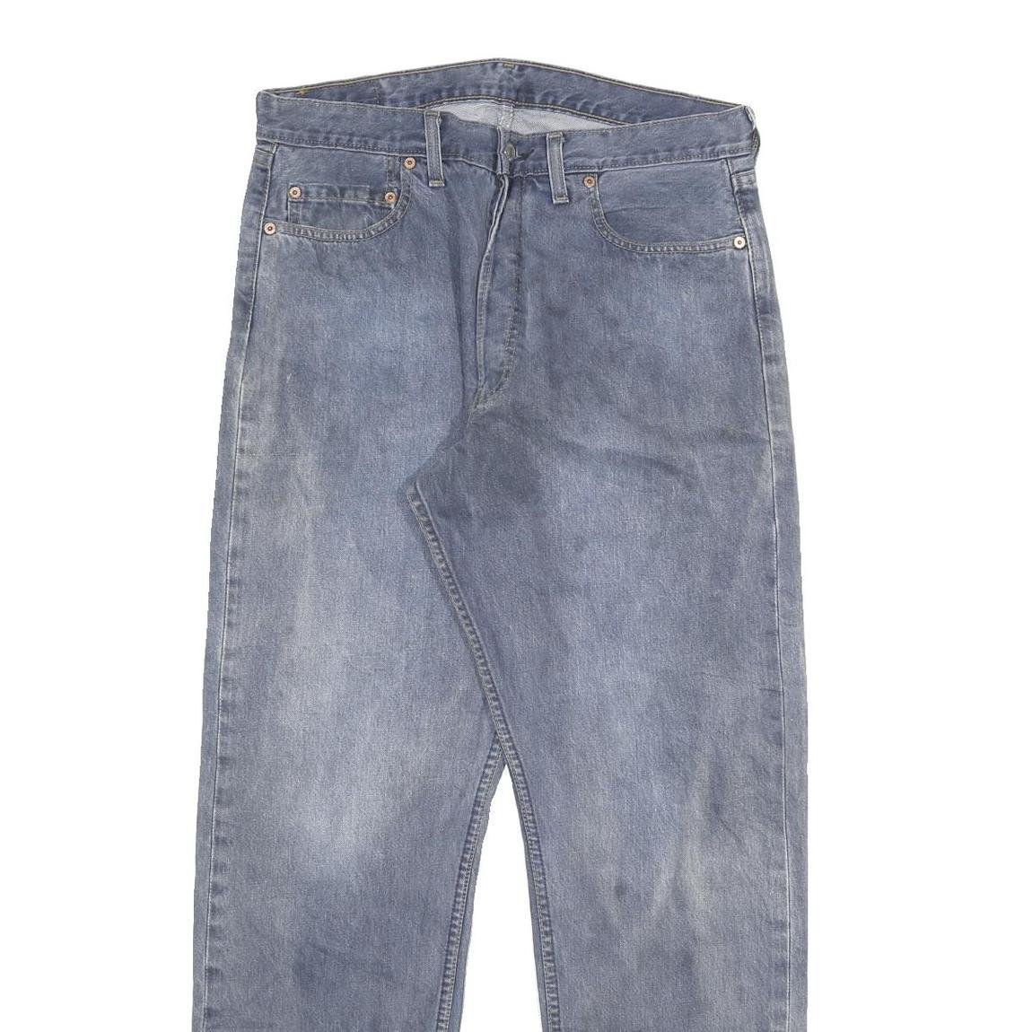 LEVI'S Mens Regular Blue Denim Jeans W32 L31 Classic Cotton Blend Button