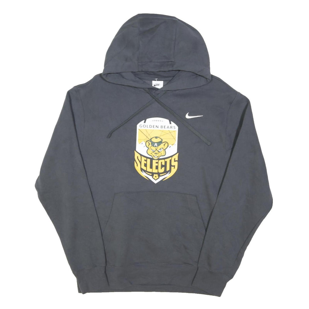 NIKE Mens Grey Golden Bears Selects Pullover M Cotton Blend Hoodie