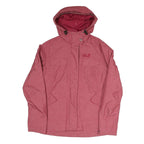 JACK WOLFSKIN Womens Red Jacket UK 12 Polyester Blend Outdoor Zip Hooded
