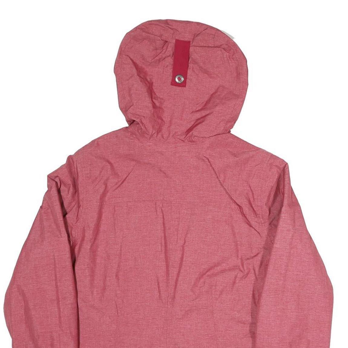 JACK WOLFSKIN Womens Red Jacket UK 12 Polyester Blend Outdoor Zip Hooded