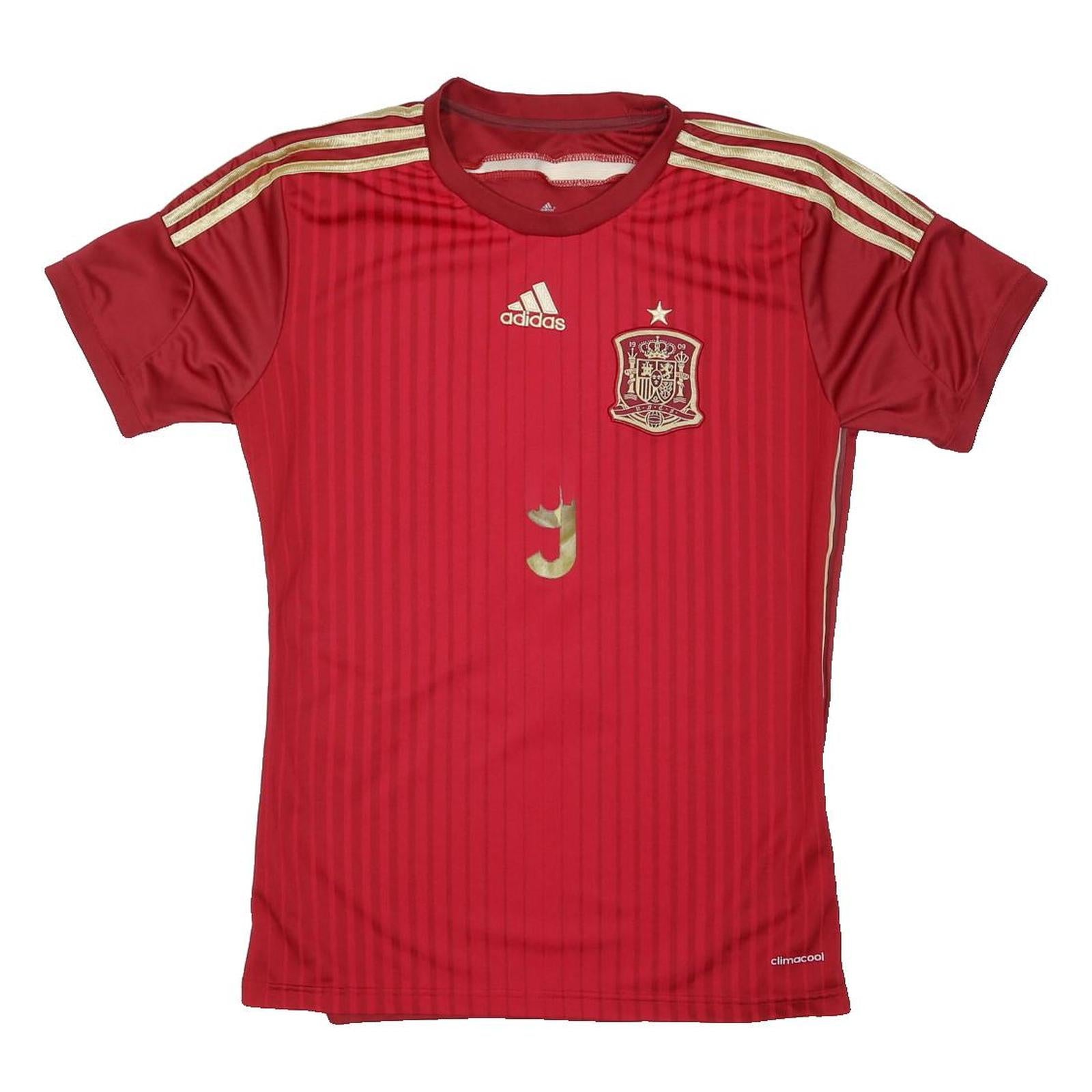 ADIDAS Mens Red Spain National Football Shirt S Short Sleeve Crew Neck Torres 9