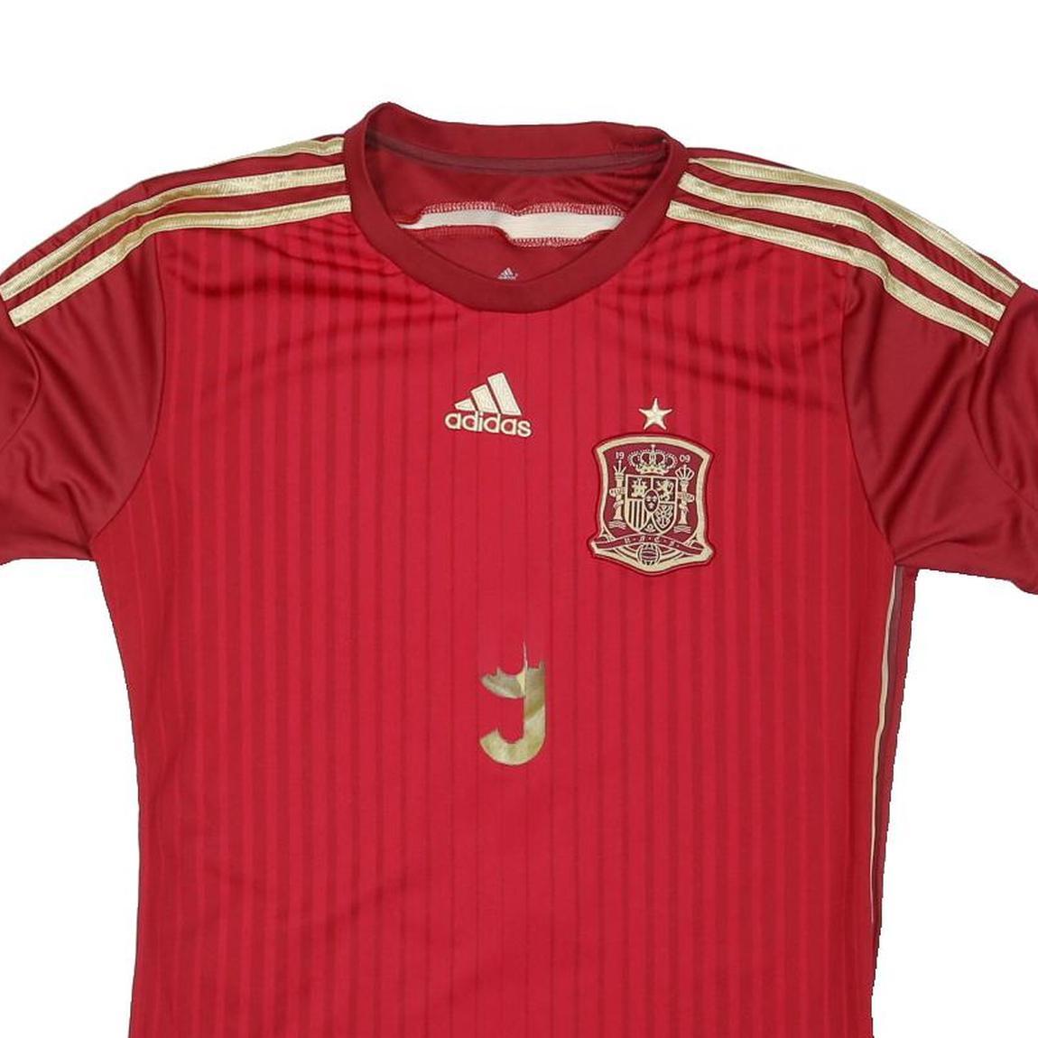ADIDAS Mens Red Spain National Football Shirt S Short Sleeve Crew Neck Torres 9