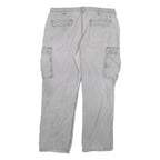 CARHARTT Mens Cotton Blend Grey Relaxed Cargo Trousers W40 L32 Workwear
