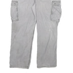 CARHARTT Mens Cotton Blend Grey Relaxed Cargo Trousers W40 L32 Workwear