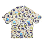 NFL Mens Cream St Louis Rams Rayon Shirt M Vintage Football Logos