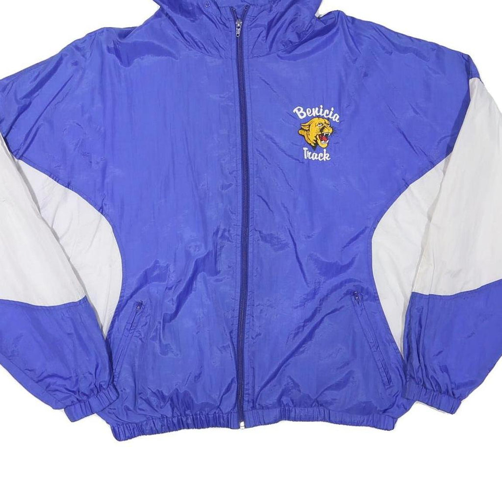 IN SPORT Mens Blue & White Benicia Panthers Track Jacket L Polyester Blend Zip