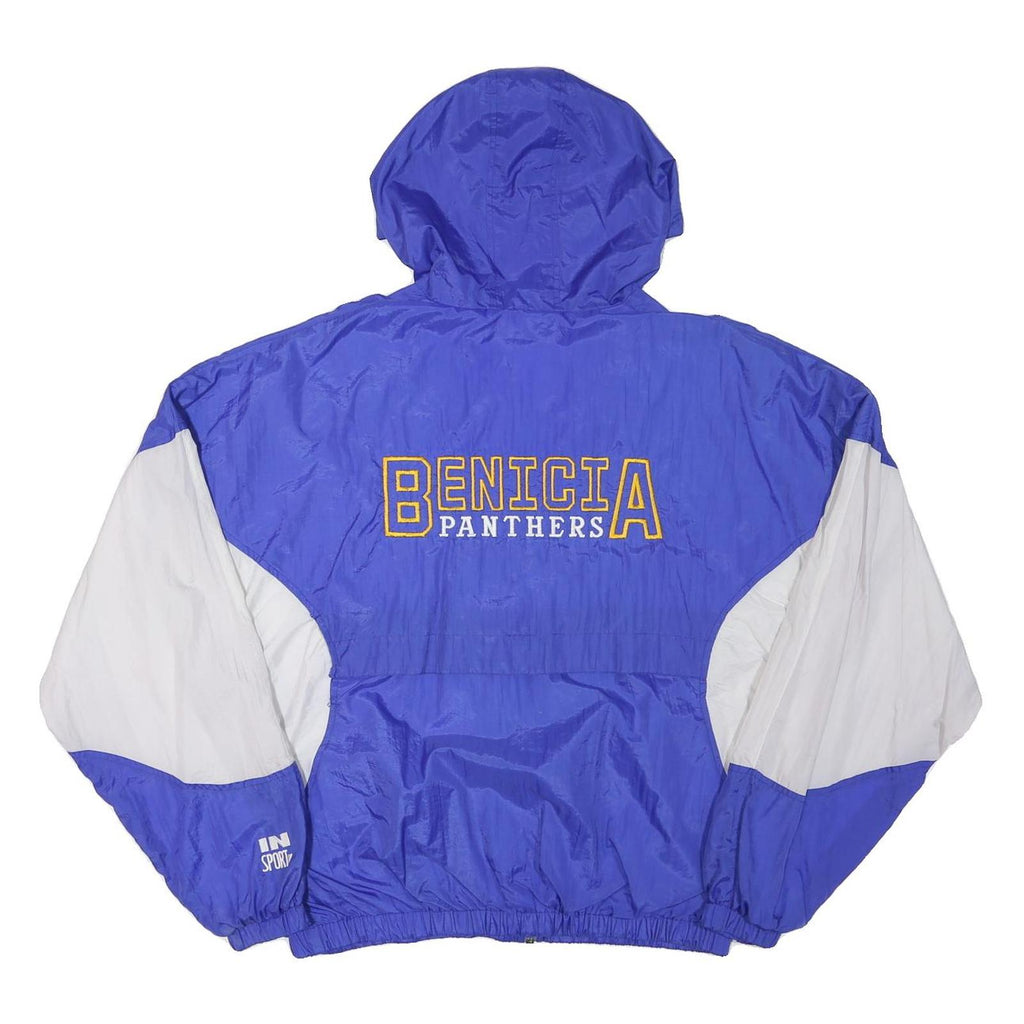 IN SPORT Mens Blue & White Benicia Panthers Track Jacket L Polyester Blend Zip