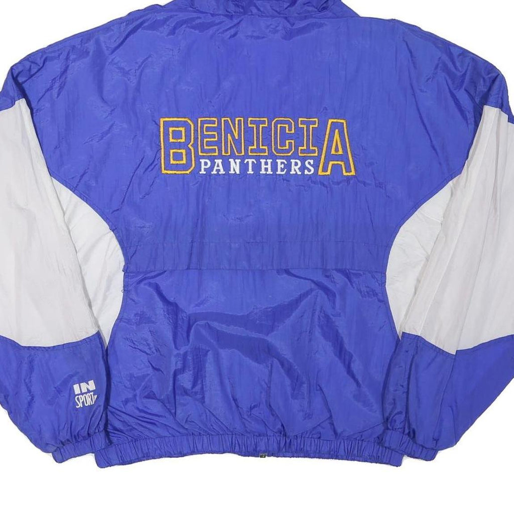 IN SPORT Mens Blue & White Benicia Panthers Track Jacket L Polyester Blend Zip