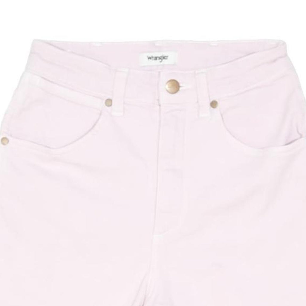 WRANGLER Womens Pink Casual Shorts XS W24 Cotton Blend Comfortable Fit