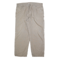 CARHARTT Mens Regular Beige Cotton Blend Trousers W42 L32 Workwear Zip Closure