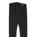 LEVI'S Mens Slim Black Denim Jeans W29 L29 Cotton Blend Zip Casual Stylish