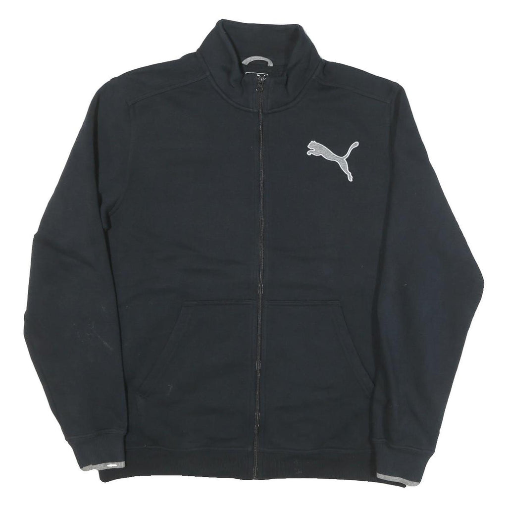 PUMA Mens Black Zip Up Cotton Blend Jacket XL Sports Casual Athleticwear