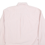 NAUTICA Mens Pink & White Check Shirt L Cotton Blend Button-Down Sleeve