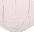 NAUTICA Mens Pink & White Check Shirt L Cotton Blend Button-Down Sleeve