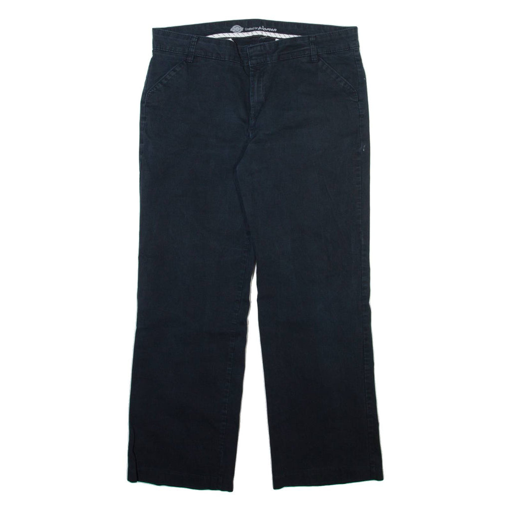 DICKIES Womens Trousers Black Relaxed Straight W34 L28