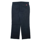 DICKIES Womens Trousers Black Relaxed Straight W34 L28