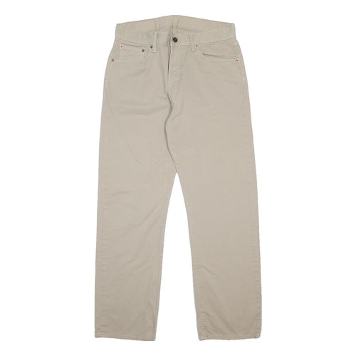LEVI'S 551 Mens Jeans Beige Regular Straight Denim Medium W31 L30 Classic Fit