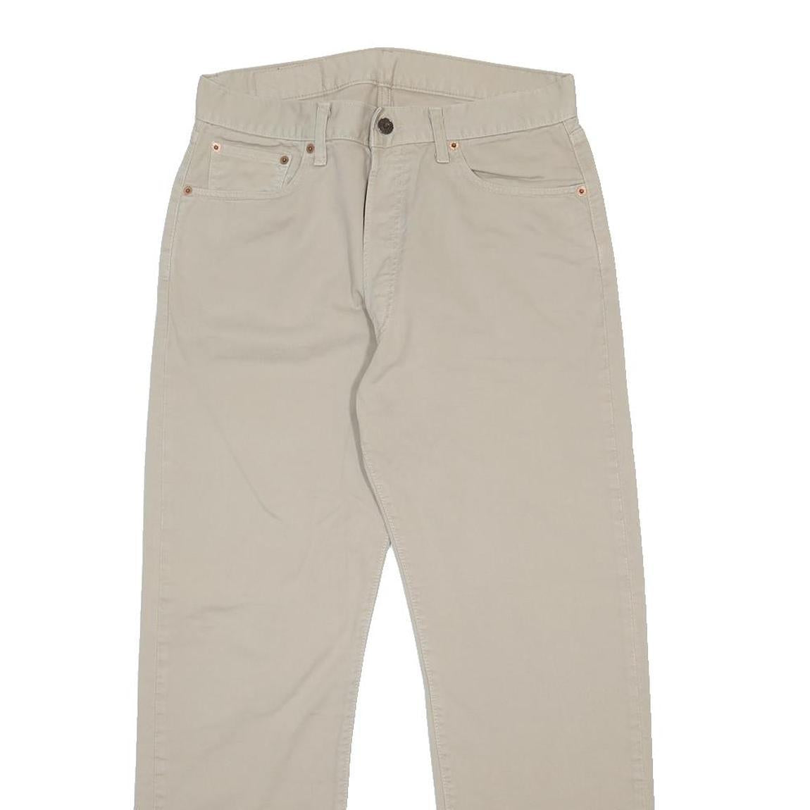 LEVI'S 551 Mens Jeans Beige Regular Straight Denim Medium W31 L30 Classic Fit