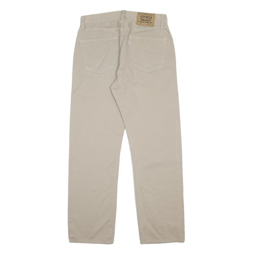 LEVI'S 551 Mens Jeans Beige Regular Straight Denim Medium W31 L30 Classic Fit