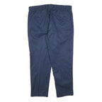 TOMMY HILFIGER Mens Cotton Blend Navy Blue Regular Straight Trousers W36 L30