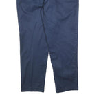 TOMMY HILFIGER Mens Cotton Blend Navy Blue Regular Straight Trousers W36 L30