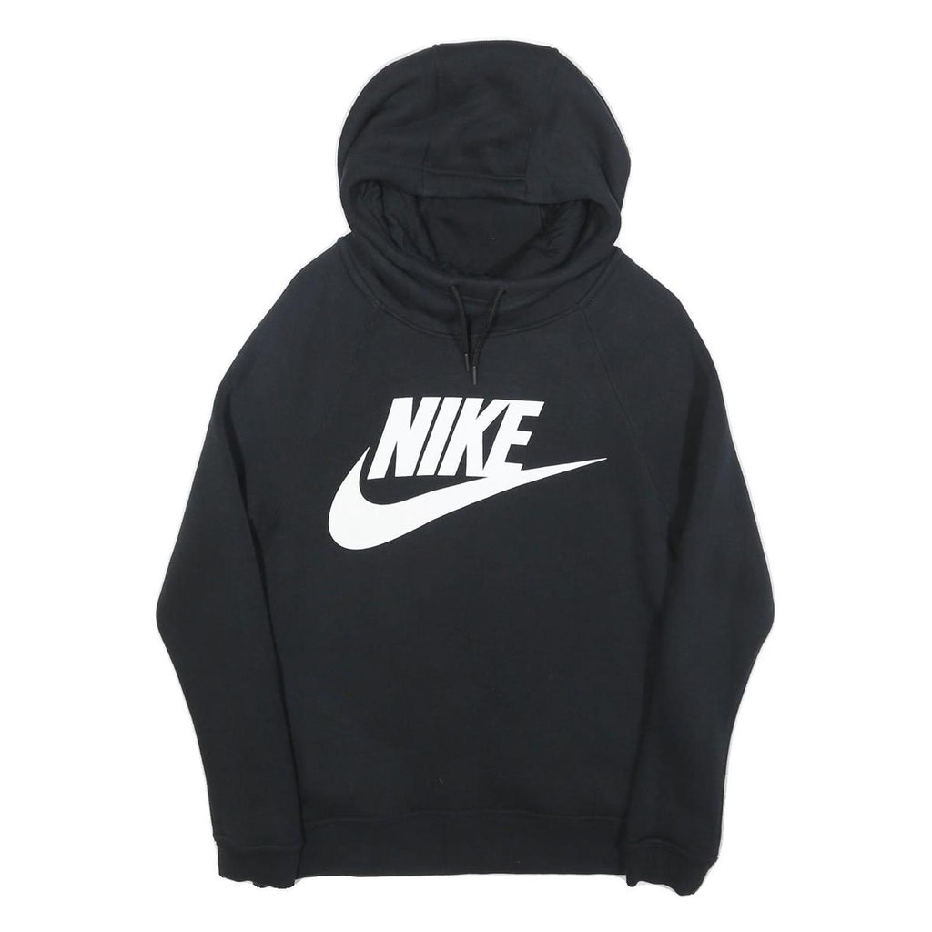 NIKE Womens Black Hoodie XS Cotton Blend Pullover Casual Sports Sweatshirt