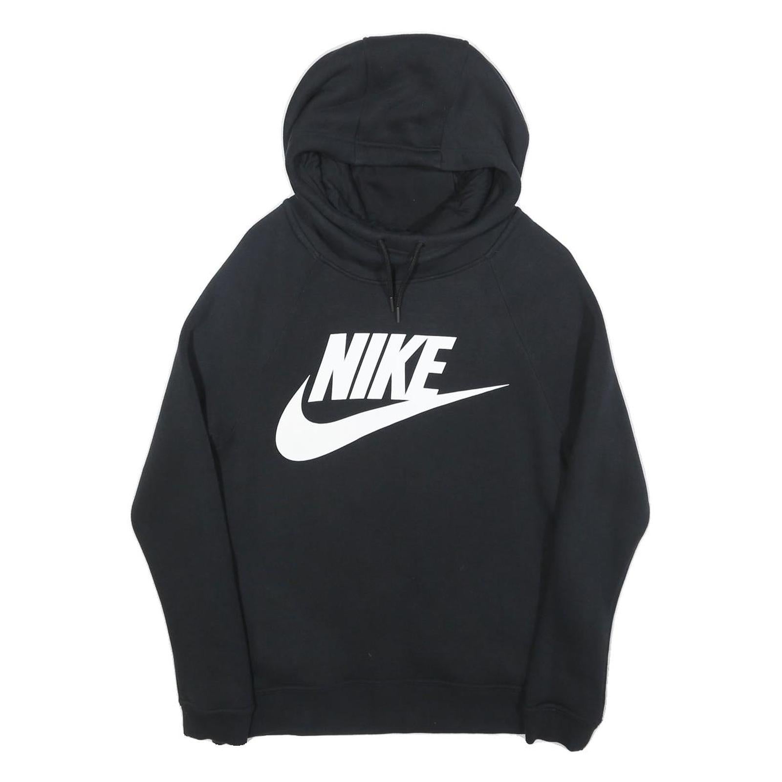 NIKE Womens Black Hoodie XS Cotton Blend Pullover Casual Sports Sweatshirt