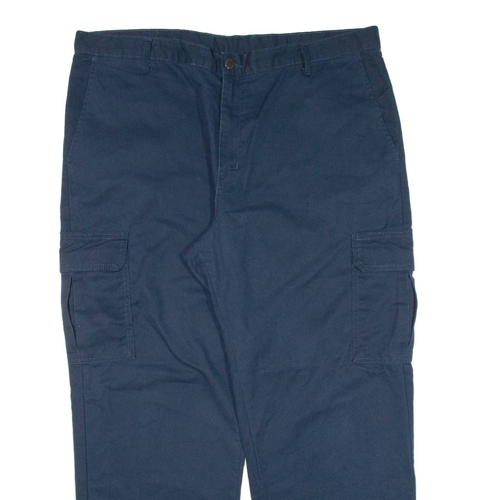 DICKIES Cargo Workwear Mens Trousers Blue Relaxed Straight W40 L30