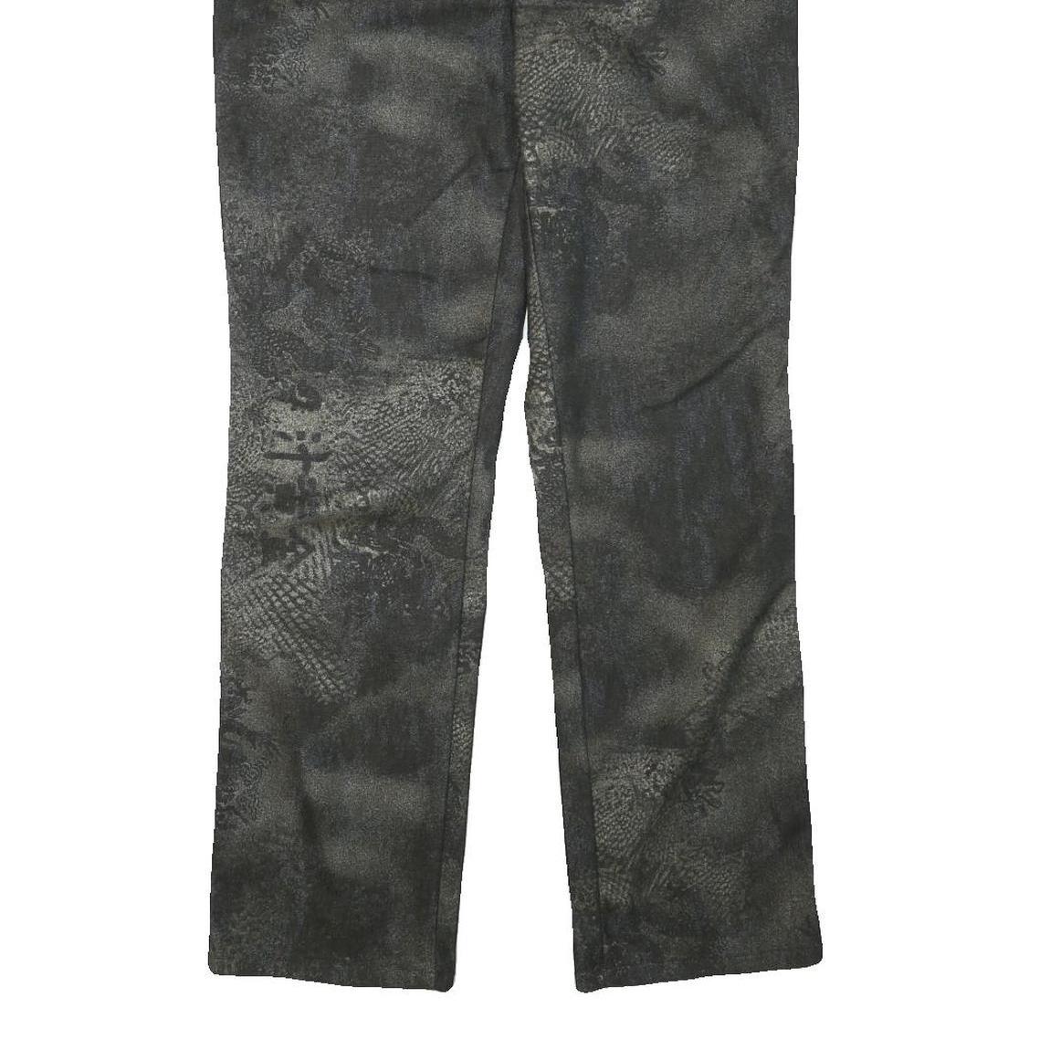 ASCANI Womens Polyester Blend Black Grey Regular Fit Straight Leg Trousers W29