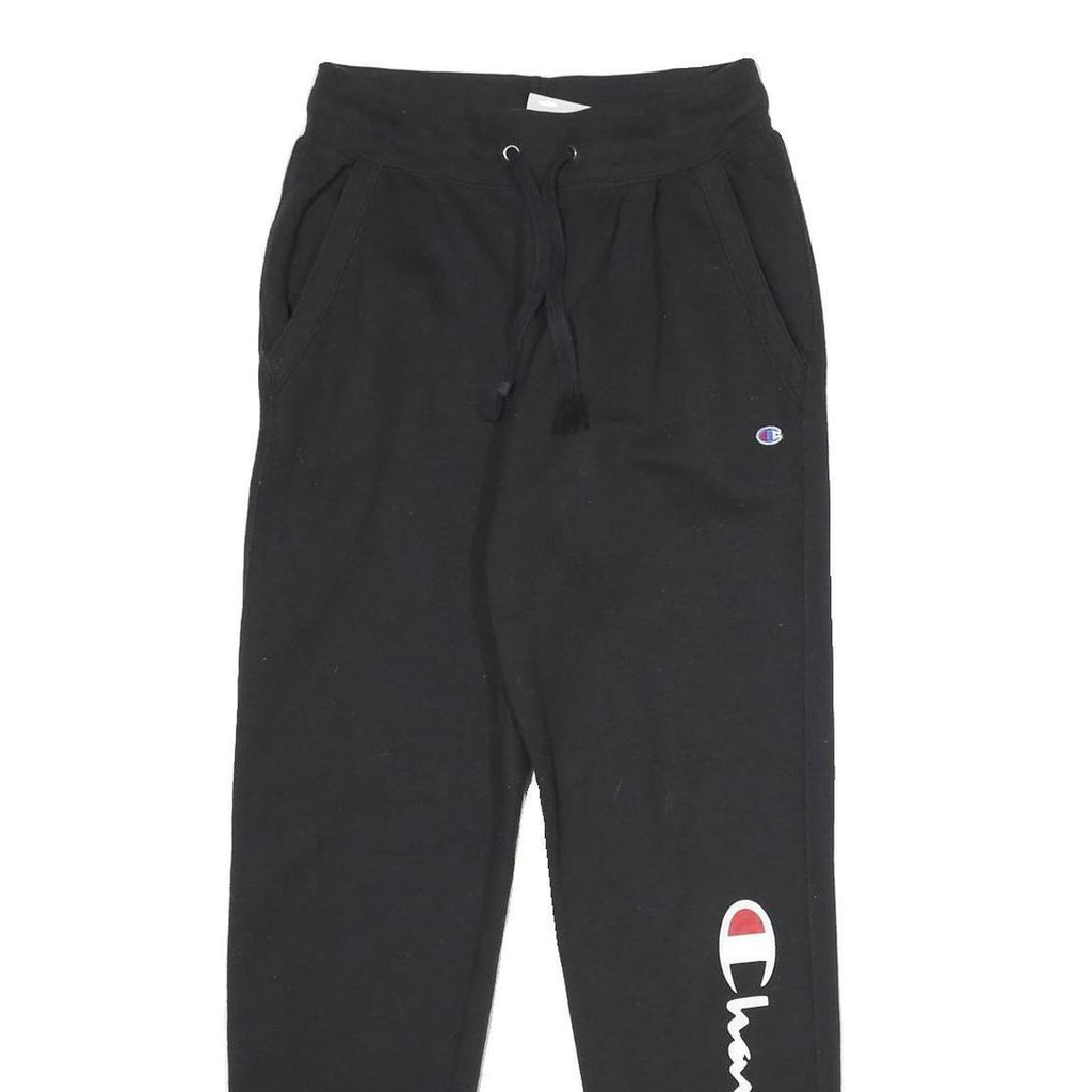 CHAMPION Mens Joggers Black XS W24 L30 Cotton Blend Regular Tapered Fit Comfort