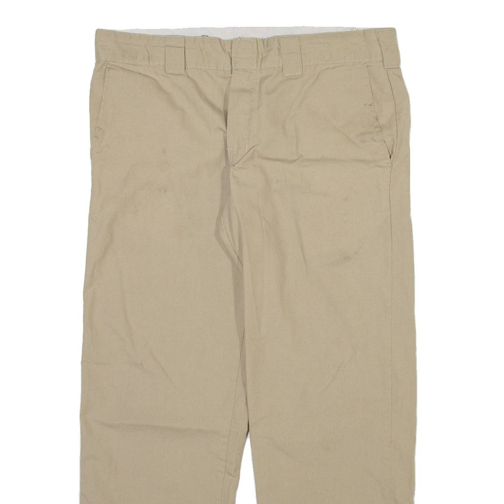 DICKIES Mens Trousers Beige Slim Straight W34 L28