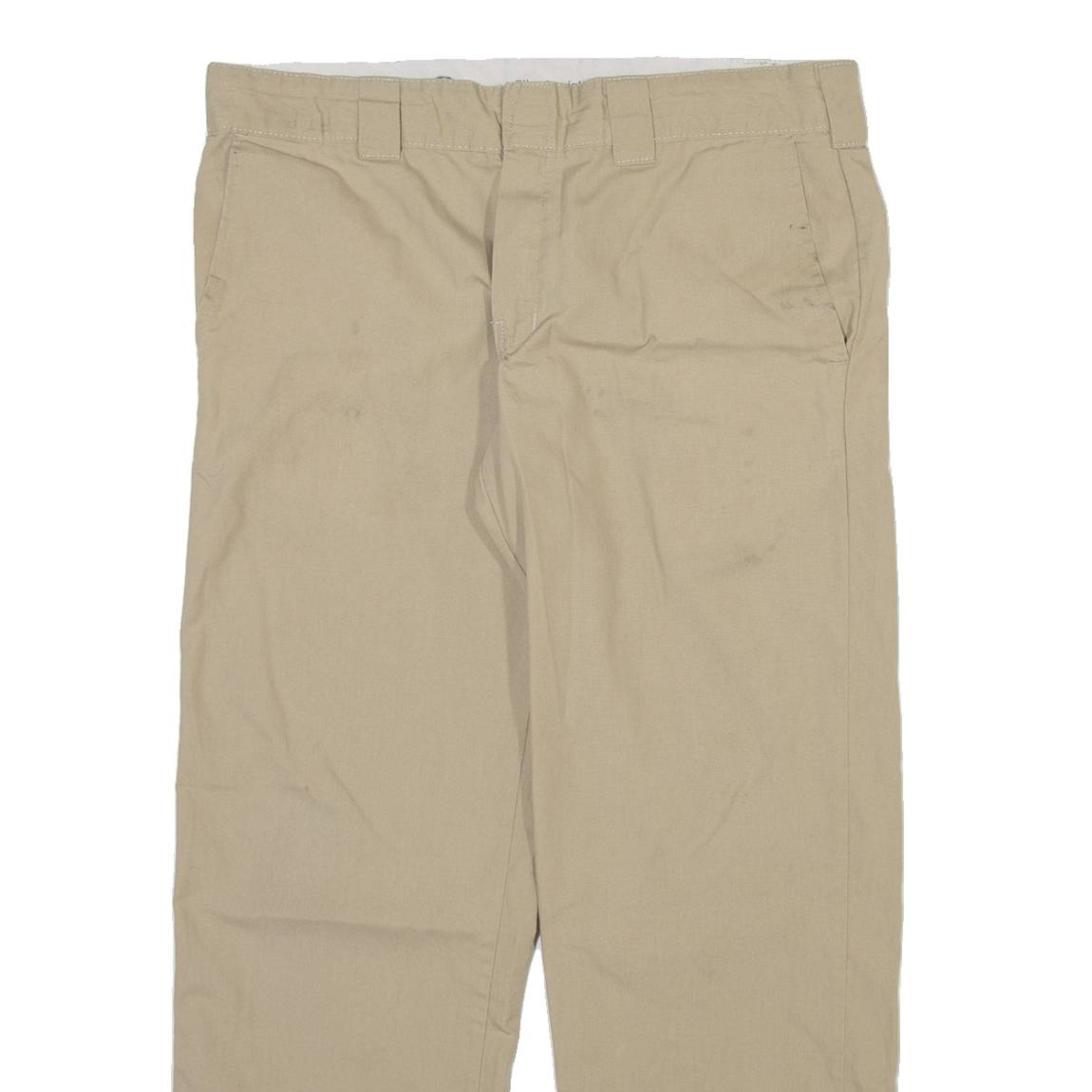 DICKIES Mens Trousers Beige Slim Straight W34 L28