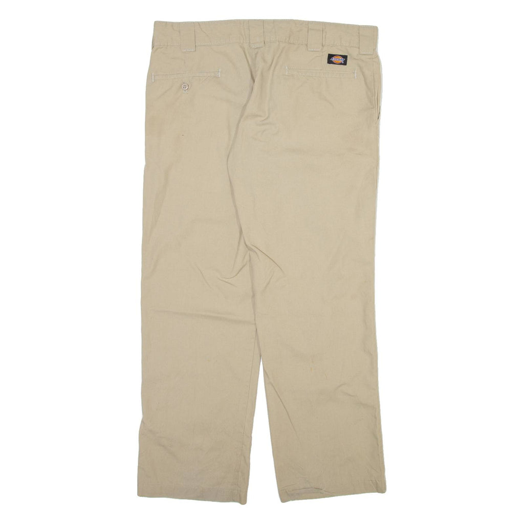 DICKIES Mens Trousers Beige Slim Straight W34 L28