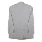 CERRUTI Mens Grey Wool Double Breasted Jacket L Woven Classic Button Closure