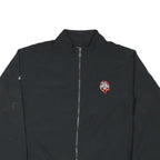 ADIDAS Mens Black Nylon Track Jacket L Plain Full Throttle Logo Casual