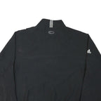 ADIDAS Mens Black Nylon Track Jacket L Plain Full Throttle Logo Casual
