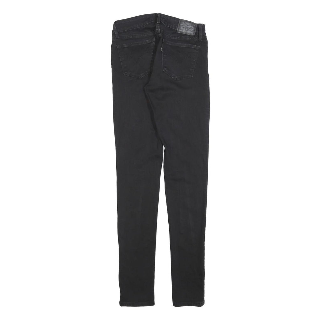LEVI'S 711 Womens Jeans Black Slim Skinny Denim W25 L32 Stylish Comfort