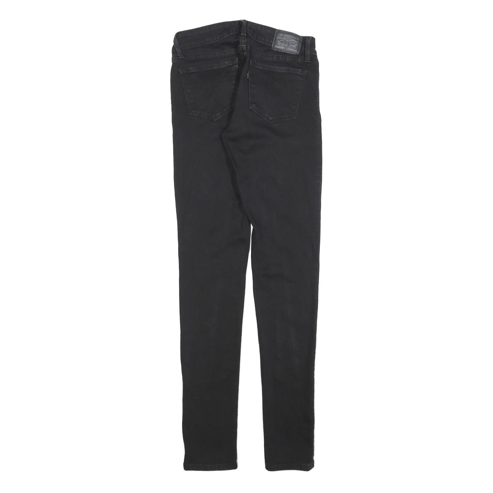 LEVI'S 711 Womens Jeans Black Slim Skinny Denim W25 L32 Stylish Comfort
