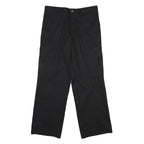 DICKIES Mens Cotton Blend Black Regular Straight Trousers W33 L30 Zip Closure