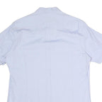 DANIELE ALESSANDRINI Mens Light Blue Shirt L Cotton Blend Short Sleeve Casual