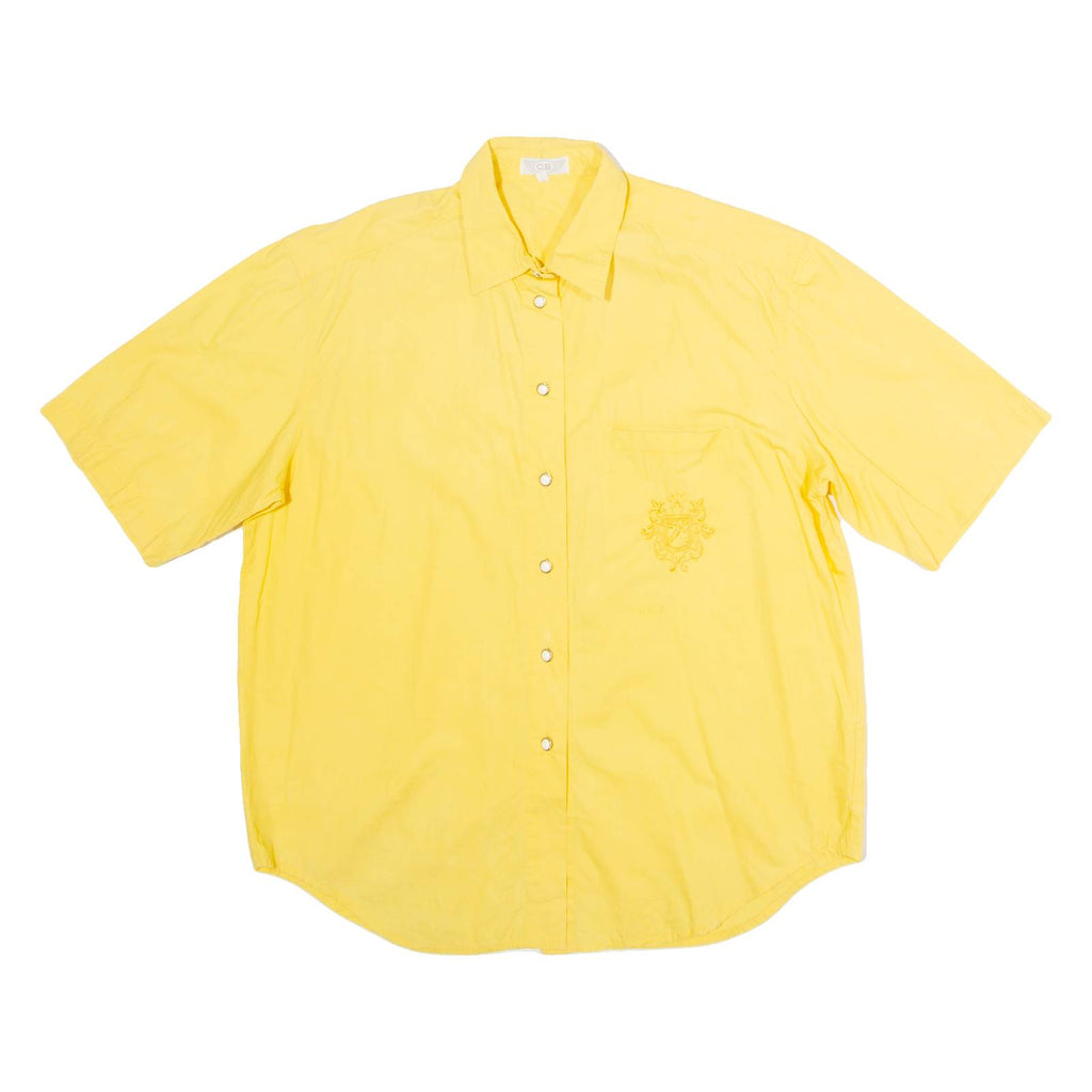 C.B. Womens Plain Shirt Yellow 90s UK 14