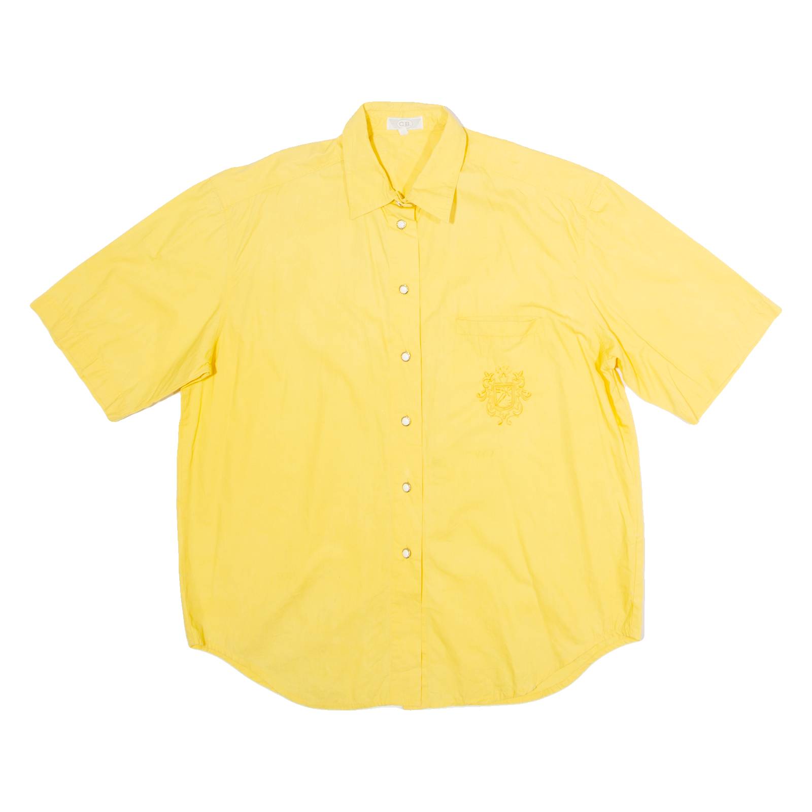 C.B. Womens Plain Shirt Yellow 90s UK 14