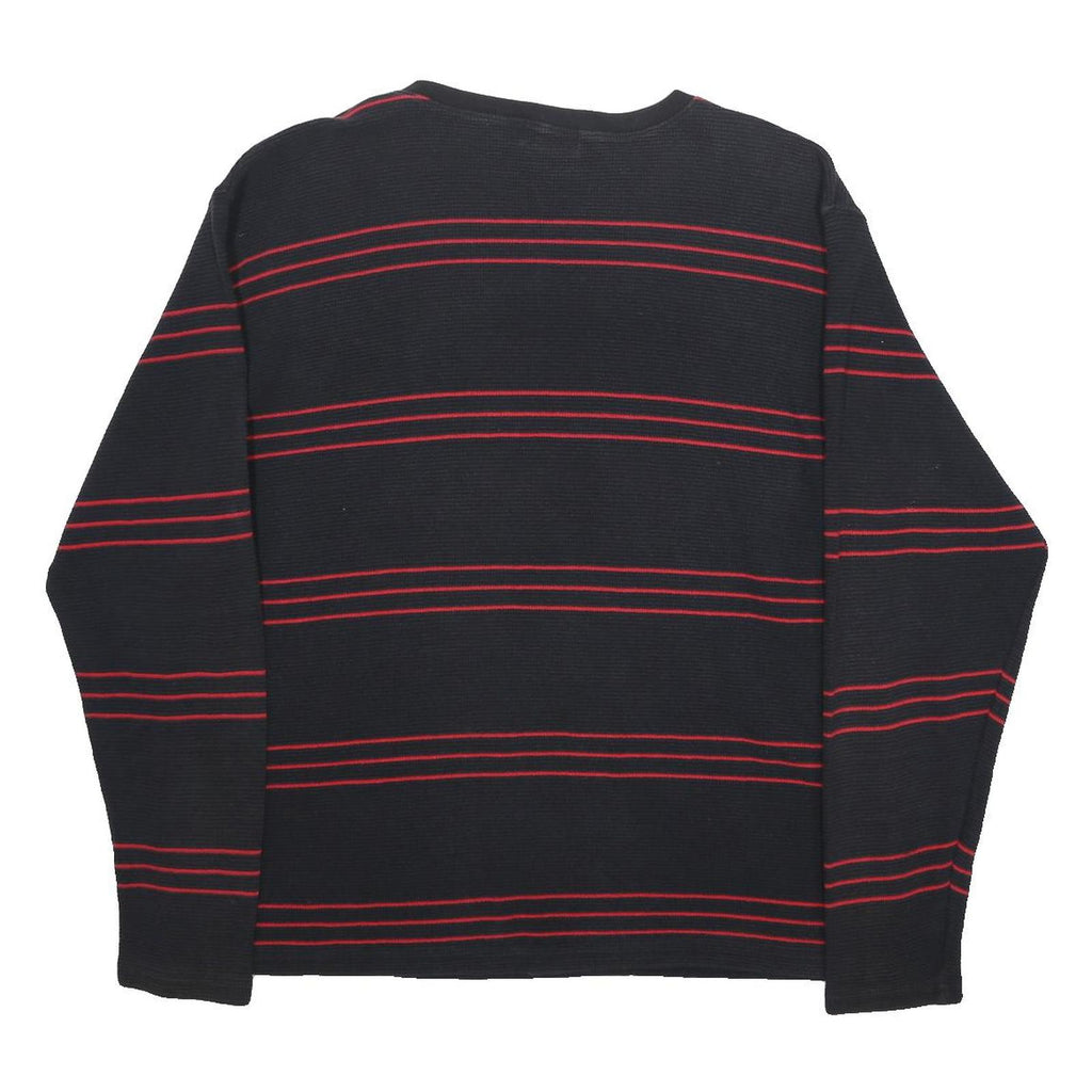 RALPH LAUREN POLO JEANS COMPANY Mens Black & Red Patterned Jumper V-Neck Basic