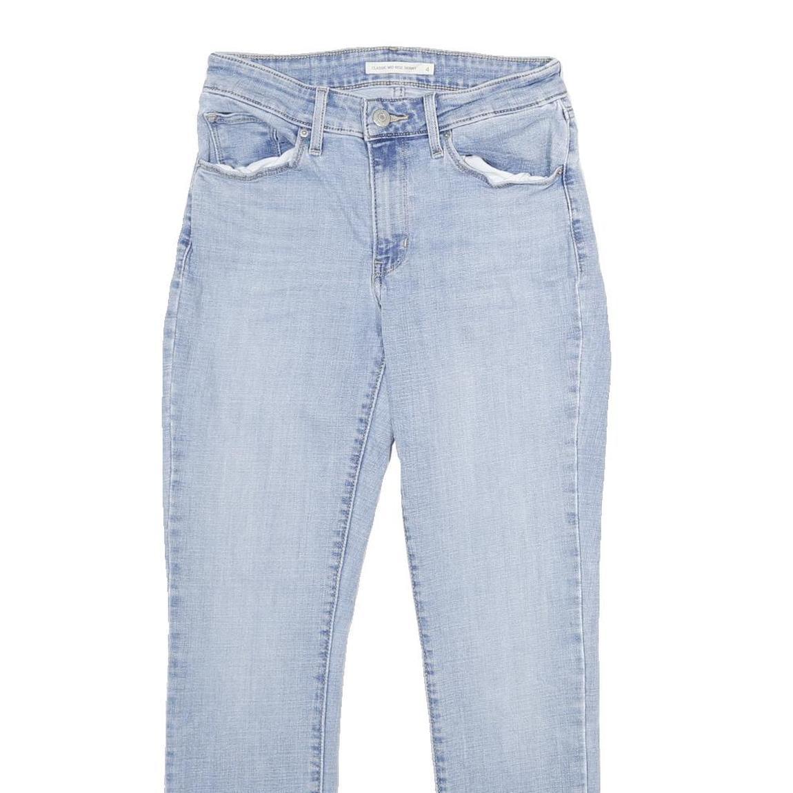 LEVI'S Mid Rise Skinny Womens Jeans Blue Classic Skinny Denim Light W27 L28