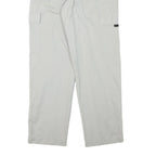 Mens White Regular Fit Cargo Trousers W31 L30 Polyester Blend Zip Closure