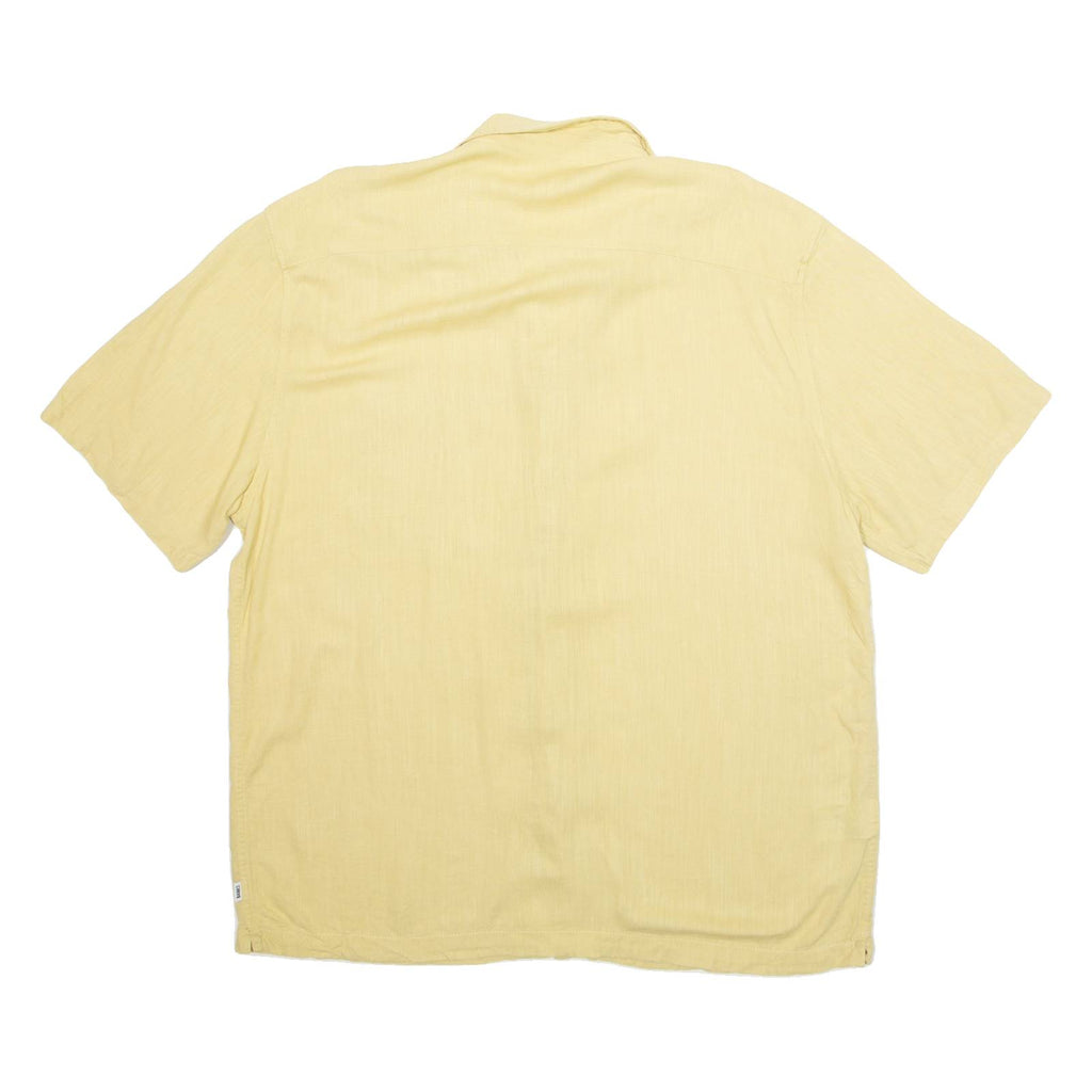 BANKS JOURNAL Mens Plain Shirt Yellow 2XL