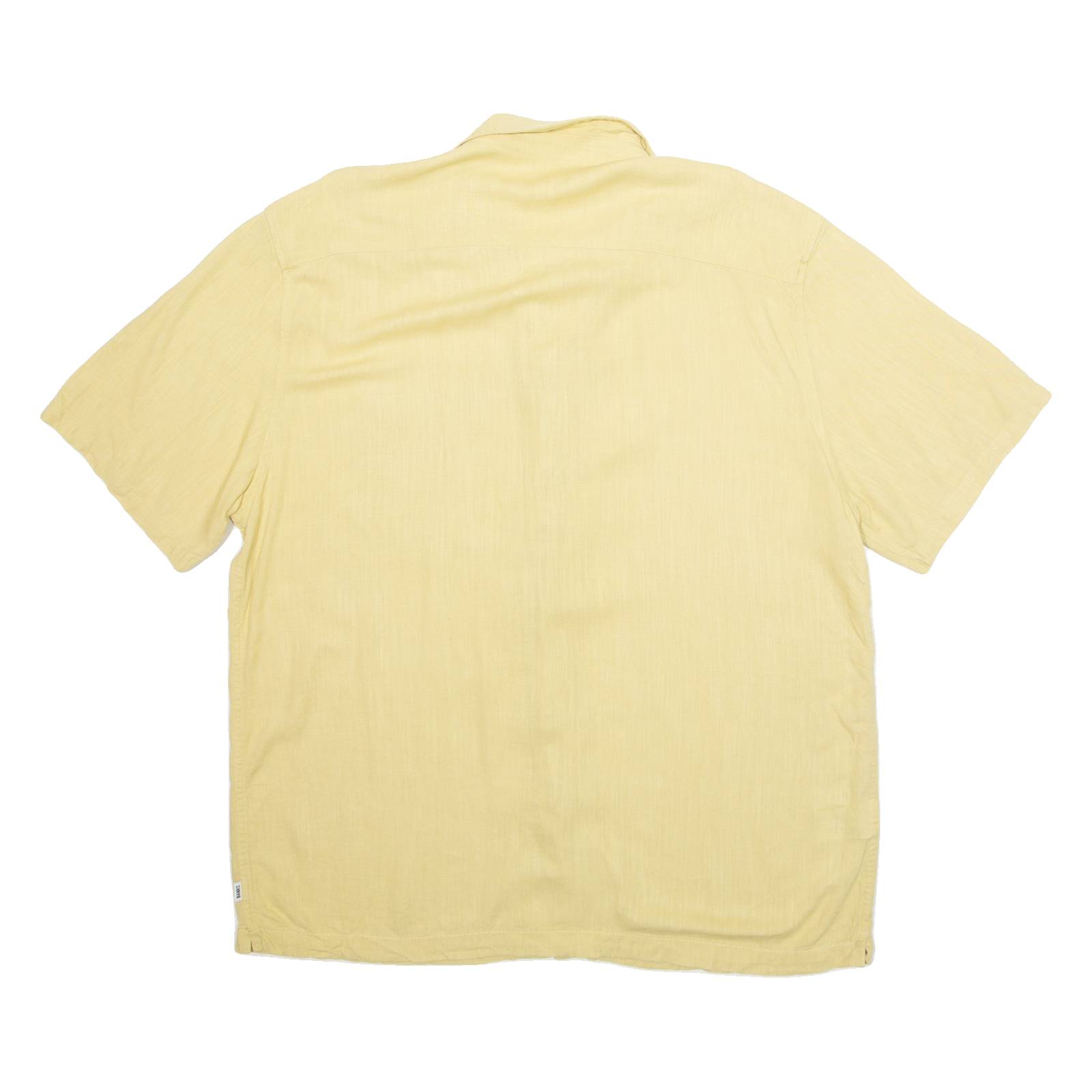 BANKS JOURNAL Mens Plain Shirt Yellow 2XL