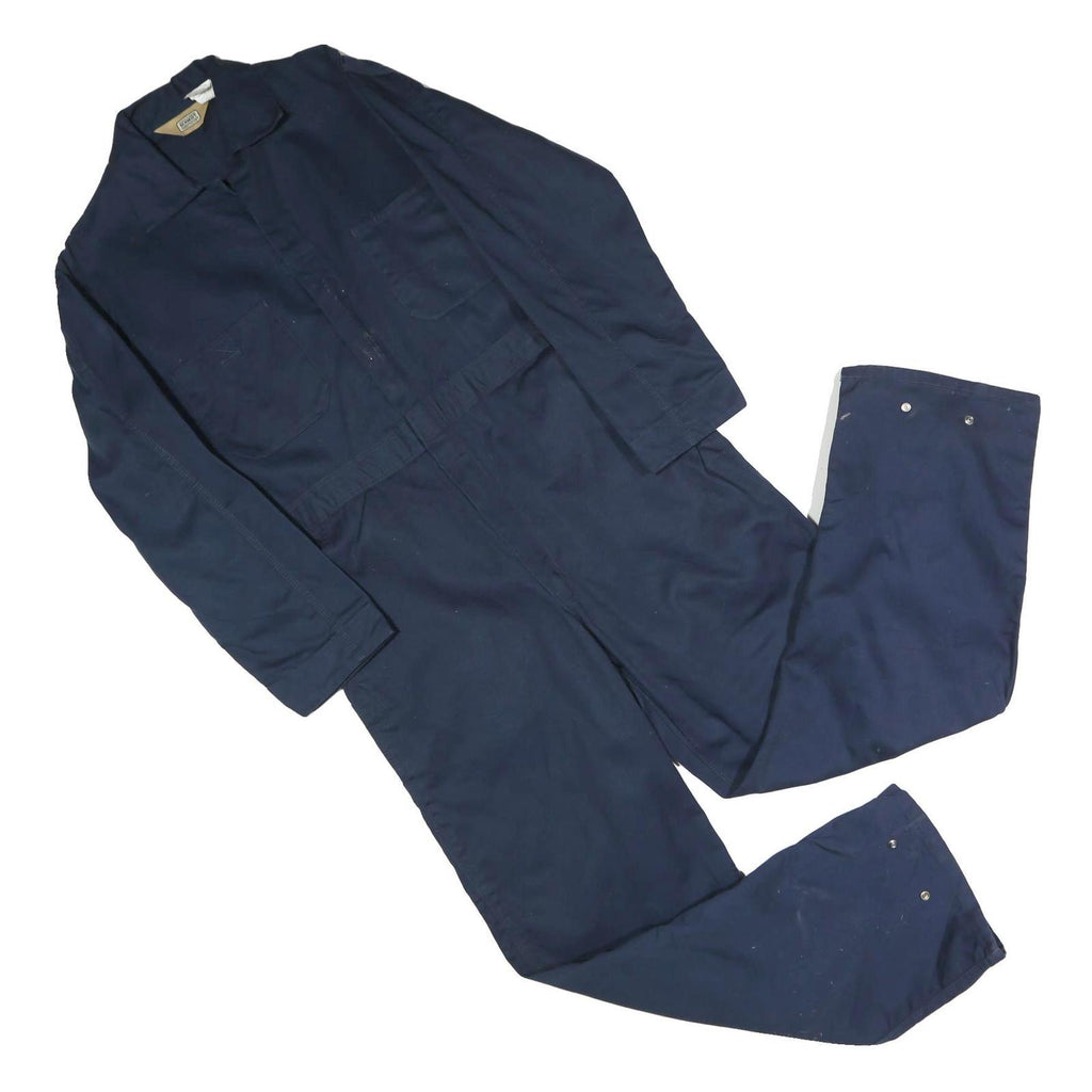 SCHMIDT WORKWEAR Mens Navy Blue Regular Fit Polyester Blend Dungarees M W36 L29