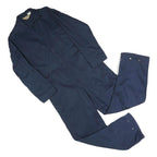 SCHMIDT WORKWEAR Mens Navy Blue Regular Fit Polyester Blend Dungarees M W36 L29